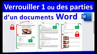 Verrouiller une partie dun document Word ou plusieurs parties sur différentes pages [upl. by Schumer576]