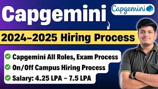 Capgemini 20242025 Hiring Process  All Roles Exam Salary OnOff Campus Process  Free Prep [upl. by Hakkeber]