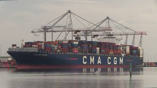 CMA CGM PEGASUS  CONTAINER SHIP TANGIER TO SOUTHAMPTON 160923 [upl. by Link]