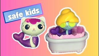 Unbox MerCat Bathroom Gabbys Dollhouse Toy Unboxing Learning Kids Safe Educational Toddler [upl. by Nancie]