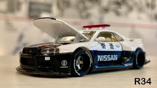 Kaido House New Release the Nissan Skyline R34 GTR Japanese Cop Car Review 2024 [upl. by Sulohcin]