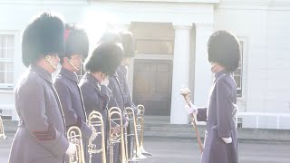 Band of the Grenadier Guards and Nijmegen Company Grenadier Guards march to Buckingham Palace [upl. by Ambrose]