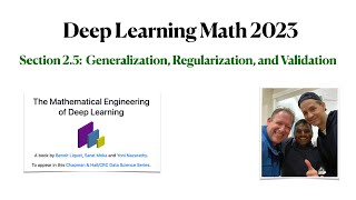 25 Generalization Regularization and Validation  Deep Learning Math 2023 [upl. by Anasor]