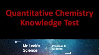 12 Quantitative Chemistry Knowledge  revision for AQA combined triple science Higher Foundation [upl. by Kalk126]