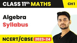 Algebra  Syllabus  Maths Class 11 [upl. by Pavyer633]