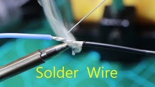 How to solder wire焊接电线 [upl. by Callida]