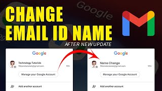 How To Change Gmail ID Name  Change Google Account Name Email Tutorial [upl. by Atal]