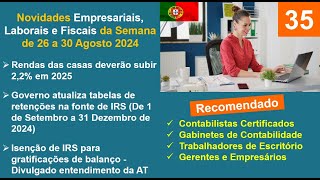 Rendas das casas deverão subir 22 em 2025  Governo atualiza tabelas de retenções na fonte de IRS [upl. by Arvad496]