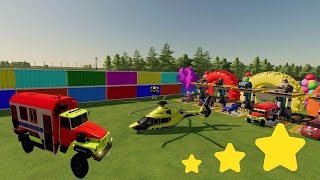 TRANSPORTING ALL POLICE CARS WITH MAN CAR TRANSPORTERS Farming Simulator 18 09 24 [upl. by Eemiaj]