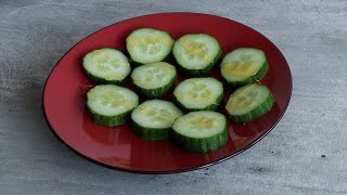 Agurkai su Medum  Cucumbers and Honey  A Quick Lithuanian Snack [upl. by Kachine132]