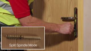 Premdor  SoundSecure Doorset  How to fit and operate the split amp solid spindle options [upl. by Rinum517]