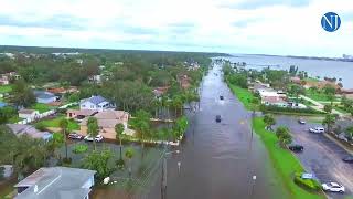 Looking down over a flooded Daytona Beach [upl. by Joris]