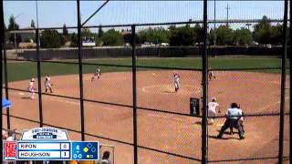 Hughsons Taylor Lutz rips a RBI single to go up 20 [upl. by Kliment]