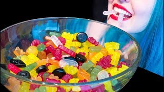 ASMR Chewy Gummy Bears amp Wine Gums  Pastille Candy Bowl 🍭  Relaxing Eating Sounds No TalkingV😻 [upl. by Namrak784]