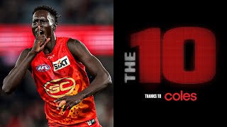 The 10 BEST MOMENTS from round 22  AFL [upl. by Zenger]