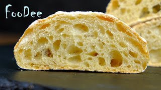 Чиабатта – хлеб БЕЗ замеса в домашних условиях  Ciabatta Recipe [upl. by Linad]