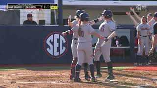 HIGHLIGHTS  Ole Miss Softball Defeats Southern Miss 7  3 042324 [upl. by Esir765]