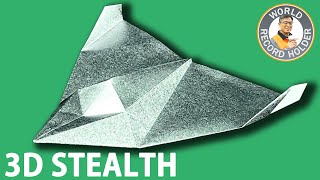 How to make a Paper Airplane quot3D STEALTHquot Tutorial  Takuo Toda [upl. by Akinahc]