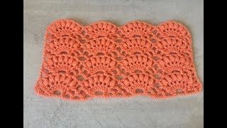 Tuto motif pour étole couverture au crochet [upl. by Elwyn]