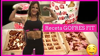 🥨DULCES FITNESS 🥞Receta Gofres Fit🤤Recetas SaludablesRecetas Fitness ✨😍 [upl. by Aneekan492]