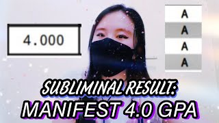 SUBLIMINAL RESULT How I Manifested a Perfect 40 GPA in Medical School [upl. by Adaliah]