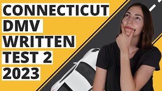 Connecticut DMV Written Test 2 2023 60 Questions with Explained Answers [upl. by Lewellen838]