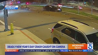 Deadly New Years Day crash caught on camera [upl. by Erreit456]