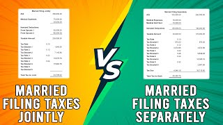 Married Filing Taxes Jointly vs Separately  Which Is Better What Are The Differences [upl. by Fredenburg]