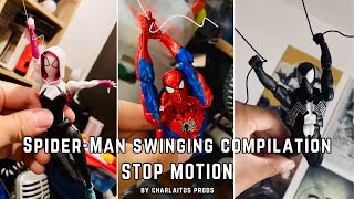 SpiderMan Stop Motion Swinging Compilation stopmotion spiderman actionfigures [upl. by Ainoek]