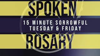 15 Minute Rosary  Sorrowful  Tuesday amp Friday  SPOKEN ONLY  Simple Rosary Video in English [upl. by Aicatsue]