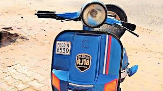 bajaj chetak modified  matt blue colour  starcardecor1  mandrella youtube trending scd [upl. by Aimahs820]