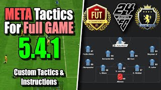 Sweaty 541 Tactics are TOO META EAFC 24 Custom Tactics amp Instructions wGameplay eafc24 fut [upl. by Egwin320]