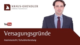 Insolvenz Reform 2014 Versagung der Restschuldbefreiung  Versagungsgründe [upl. by Niliak594]