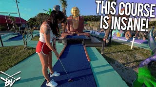 YOU HAVE TO SEE THIS MINI GOLF COURSE  ONE OF THE BEST IN THE WORLD  CRAZY HOLE IN ONES [upl. by Ynffit]