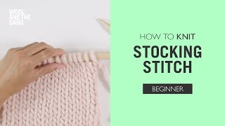 How to knit Stocking Stitch [upl. by Ahseniuq]