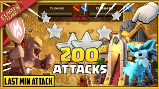 50 vs 50 Trojan War  200Attacks in Last 10 Mint Clash of Clans [upl. by Eiramesor]