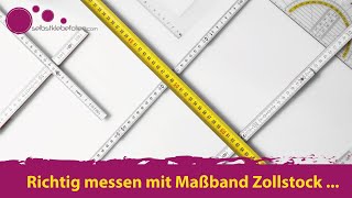 Richtig messen mit Maßband Zollstock und Stahlmaßband [upl. by Zealand]