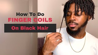 How To Do Finger Coils On Natural Hair  Natural Curly Hair [upl. by Bunce]