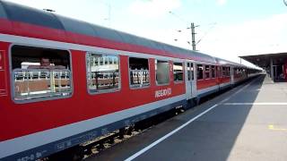 Abfahrt der BR 143 9587 mit 9 nWagen als RegionalExpress RE nach Wolfsburg [upl. by Balough964]