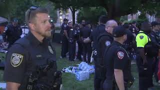 Live video of police removing proPalestinian protestors at UNCChapel Hill [upl. by Mehitable]