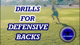 Top 3 Defensive Back Drills For Cornerbacks and Safeties  Football Drills for Speed and Agility [upl. by Hadik]