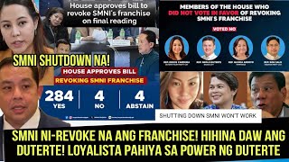 CONFIRMEDSMNI SHUTDOWN NA DUTERTE HIHINA NA DAW LOYALISTA PAHIYA SA POWER NG DUTERTE [upl. by Ahsekal]