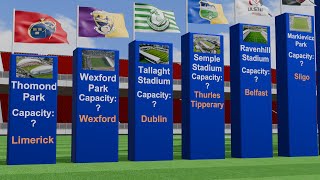 Irelands Top 30 LARGEST Stadiums COMPARED 2024 [upl. by Yssim]