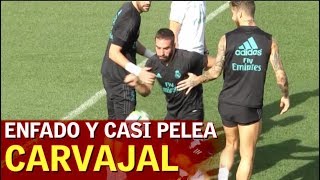 El monumental enfado de Carvajal pelotazo que pudo acabar en pelea  Diario AS [upl. by Nywra]