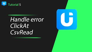 Ui Vision Tutorial  Handle error  ClickAt  CsvRead  Comments [upl. by Orlantha]