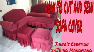 How to Cut and Sew Sofa CoverEasy Tutorial [upl. by Stoneman446]