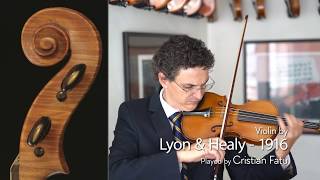 LYON amp HEALY 1916 violin  Cristian Fatu  at the Metzler Violin Shop [upl. by Reese]