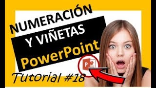 ✅ ⭐INSERTAR NUMEROS O VIÑETAS en PowerPoint 18 ✔️✔️ 2019 [upl. by Henebry]