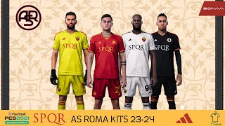 AS ROMA KITS 20232024  PES 2021 [upl. by Neelahs]