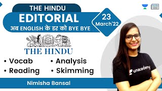 The Hindu Editorial Analysis  23 March 2022  BankSSCUPSC  Vocab Grammar Quiz  Nimisha Bansal [upl. by Enneirb]